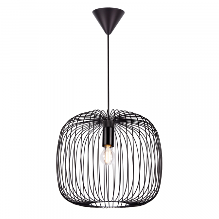 Nordlux Beroni 40 moderne Pendelleuchte Schwarz E27 dimmbar minimalistisches Design